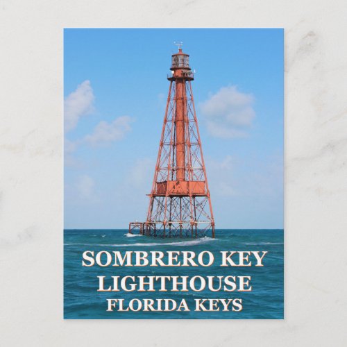 Sombrero Key Lighthouse Florida Postcard