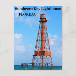 Sombrero Key Lighthouse, Florida Postcard