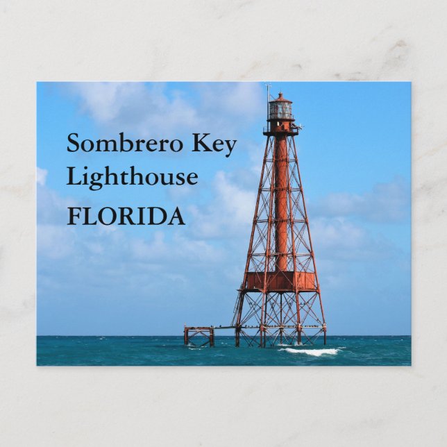 Sombrero Key Lighthouse, Florida Postcard (Front)