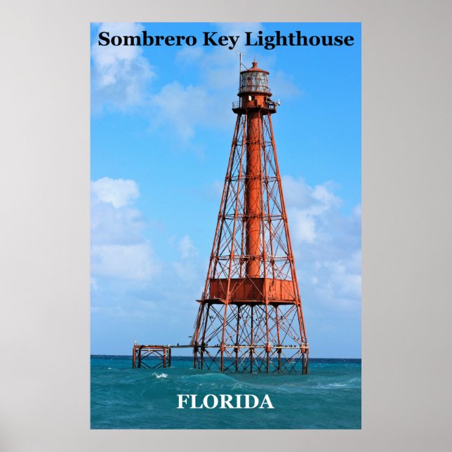 Sombrero Key Lighthouse, Florida Poster (Front)