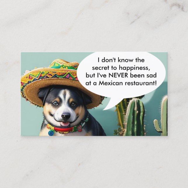 sombrero perro meme loyalty card (Front)