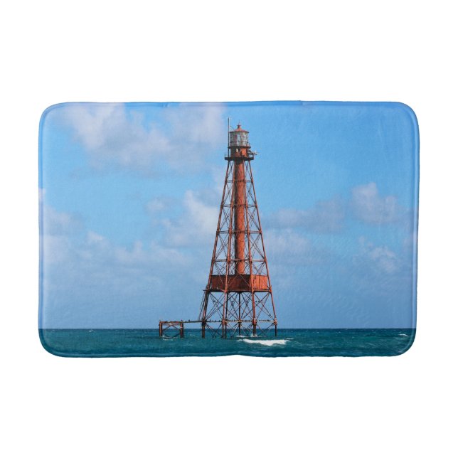 Sombrero Reef Lighthouse, Florida Keys Bathroom Mat (Front)
