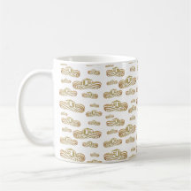 Sombrero Vueltiao Gold Leaf Pattern Mugs
