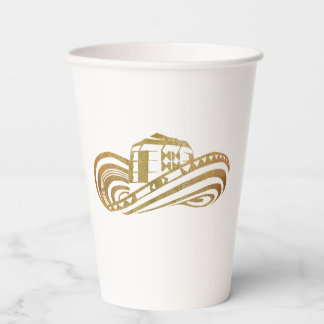 Sombrero Vueltiao in Gold Leaf Tumblers Paper Cups