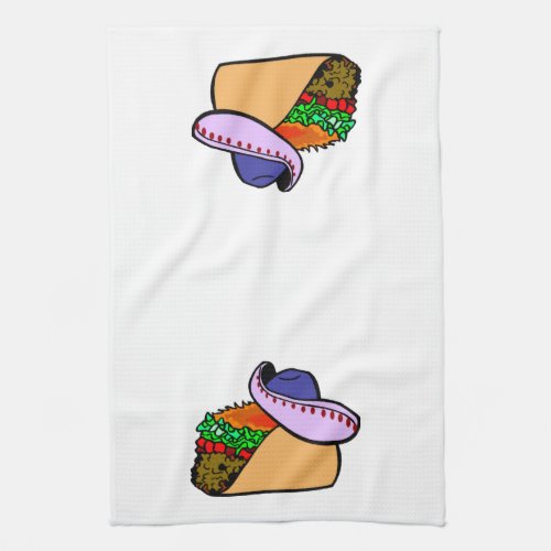 Sombrero Wearing Taco Kitchen Towel