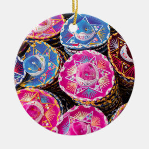 Sombreros In Mexico Ceramic Ornament