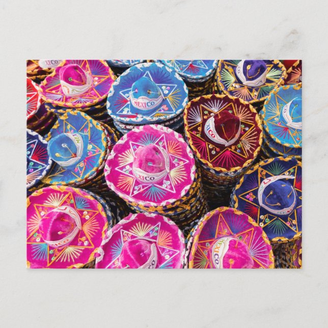 Sombreros In Mexico Postcard (Front)