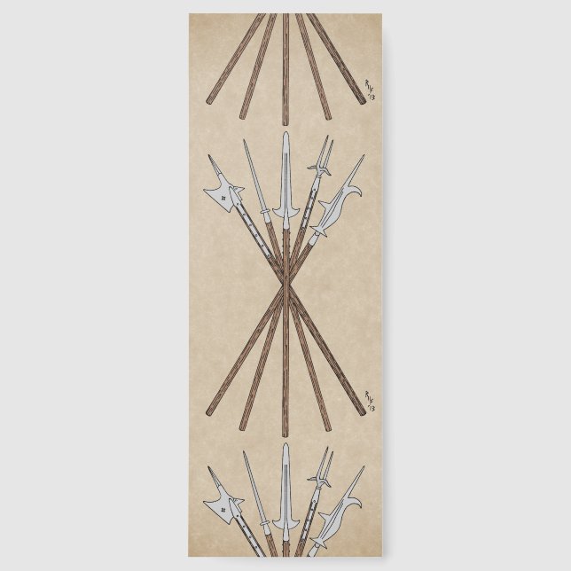 Some 16th Century Polearms Bookmarks (Front)