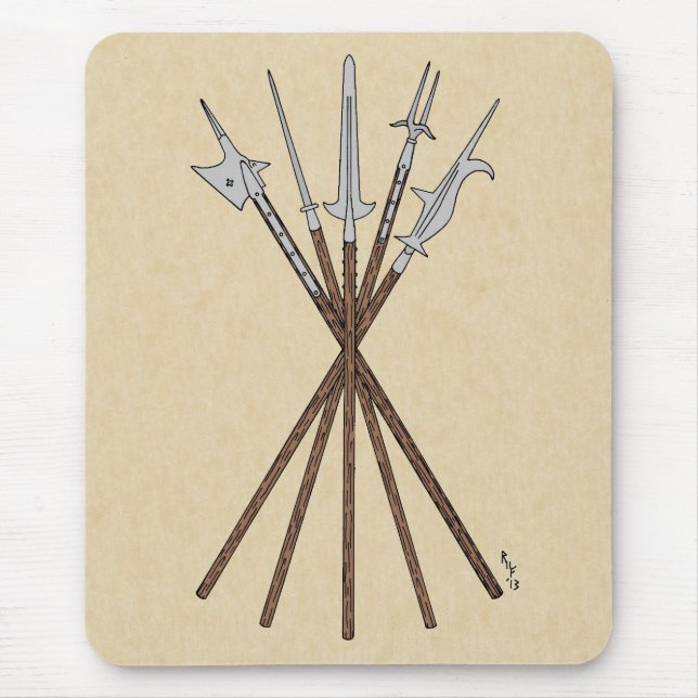 Some 16th Century Polearms Mouse Pad (Front)