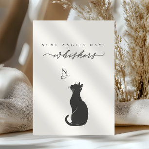 Some Angels Have Whiskers Cream Cat Loss Sympathy Card