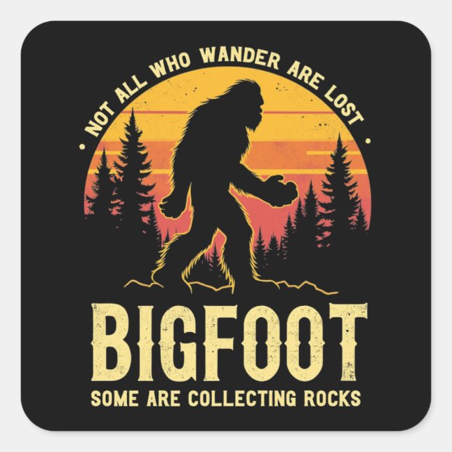Some Are Collecting Rocks Geologist Rockhounding B Square Sticker (Front)