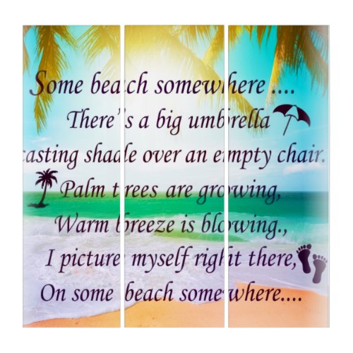 Some Beach Somewhere Beach Quote Triptych