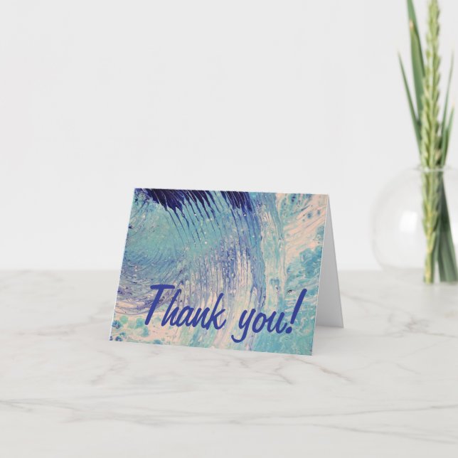 “Some beach, somewhere” Letterpress Thank You Card (Front)
