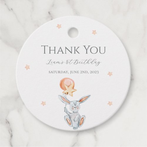 Some Bunny 1st Birthday Party Favor Tag