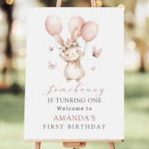 Some Bunny 1st Birthday Welcome Sign