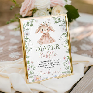Some Bunny 8x10 Diaper Raffle Table Sign