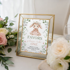 Some Bunny Baby Shower Favors Table Sign
