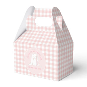 Some Bunny Baby Shower Pink Gingham Favor Boxes