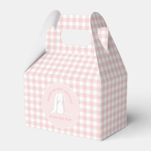 Some Bunny Baby Shower Pink Gingham Favor Boxes