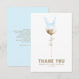Some Bunny Balloon Baby Shower Small Thank You Card