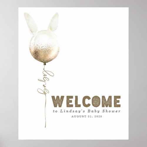 Some Bunny Balloon Baby Shower Welcome Sign