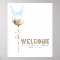 Some Bunny Balloon Baby Shower Welcome Sign