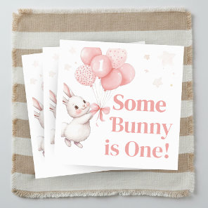 Some Bunny Balloon Birthday Party Napkins