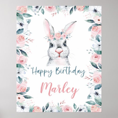 Some Bunny Birthday Any Age Welcome Sign