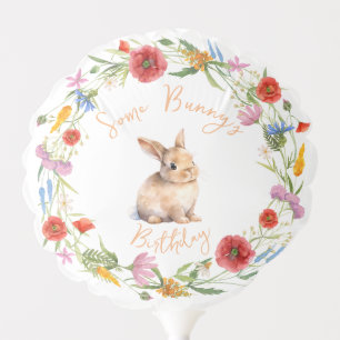 Some Bunny Birthday Balloon-S Customizable Balloon