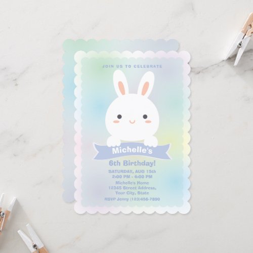 Some Bunny Birthday Cute Whimsical Kids Birthday Invitation