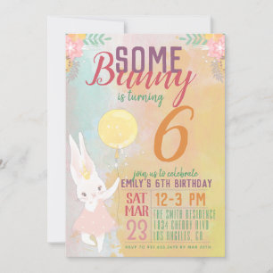 Some Bunny Birthday Invitation