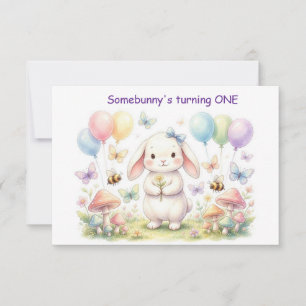 Some Bunny Birthday Party Digital Download Invitation