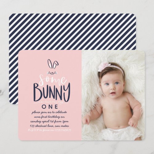 SOME BUNNY BIRTHDAY PARTY INVITATION