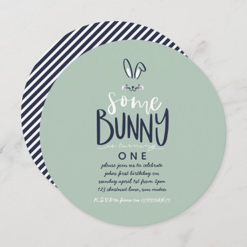 SOME BUNNY BIRTHDAY PARTY INVITATION