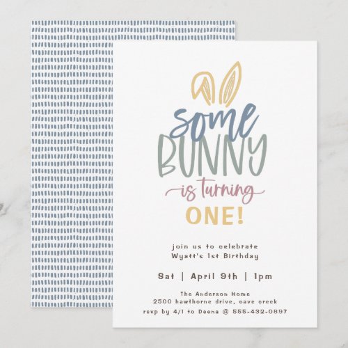 Some Bunny Birthday Party Invitation