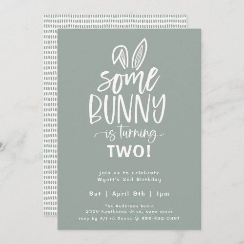 Some Bunny Birthday Party Invitation