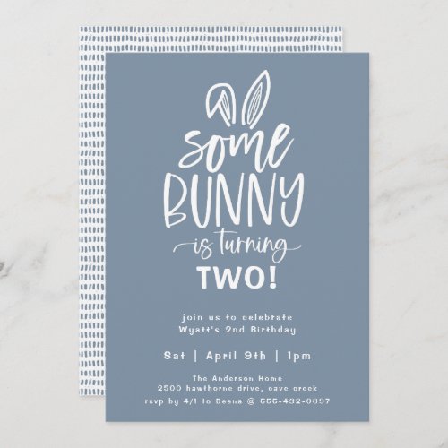 Some Bunny Birthday Party Invitation