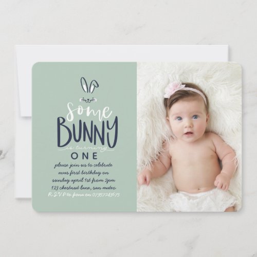 SOME BUNNY BIRTHDAY PARTY INVITATION
