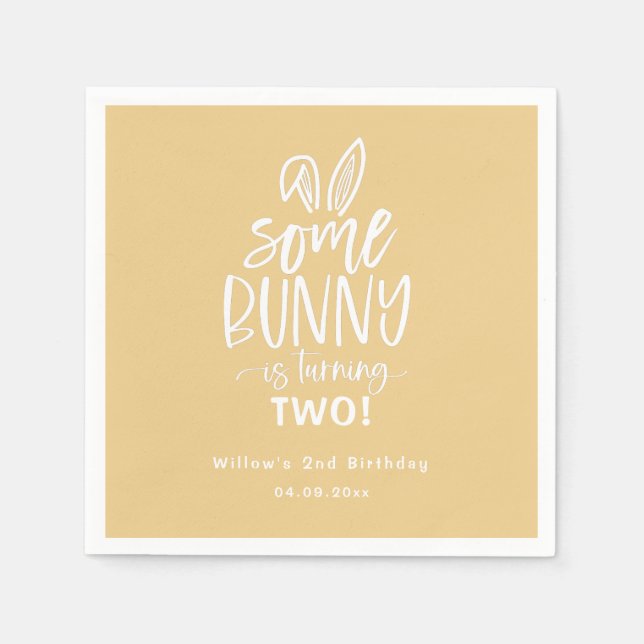 Some Bunny Birthday Party Napkins (Front)