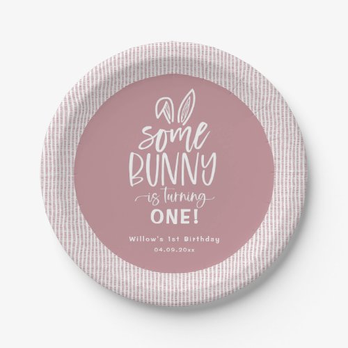 Some Bunny Birthday Party Paper Plate