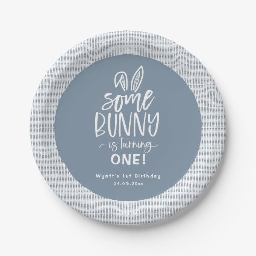 Some Bunny Birthday Party Paper Plate