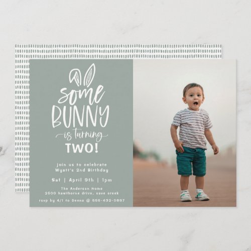 Some Bunny Birthday Party Photo Invitation