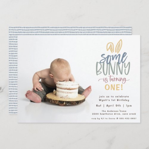 Some Bunny Birthday Party Photo Invitation