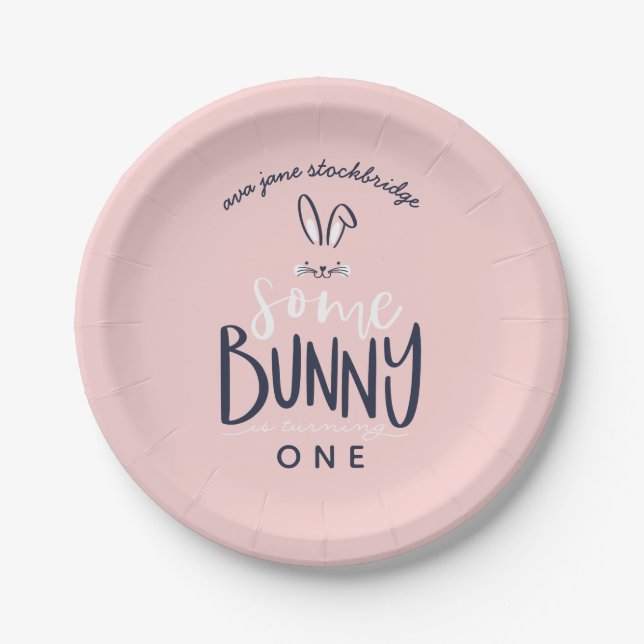 SOME BUNNY BIRTHDAY PARTY PLATES (Front)