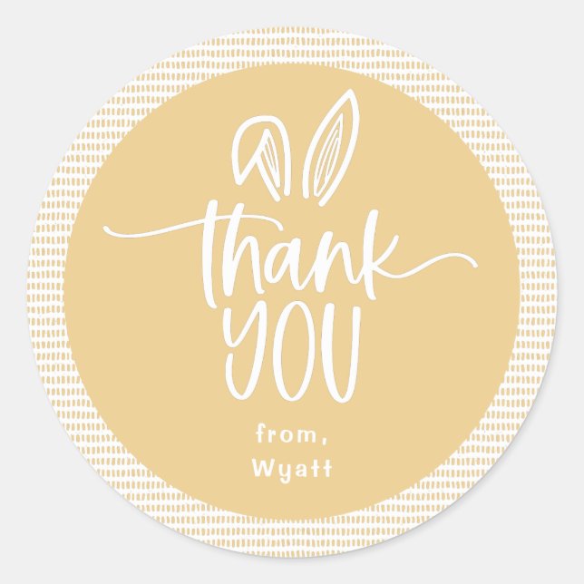 Some Bunny Birthday Party Thank You  Classic Round Sticker (Front)