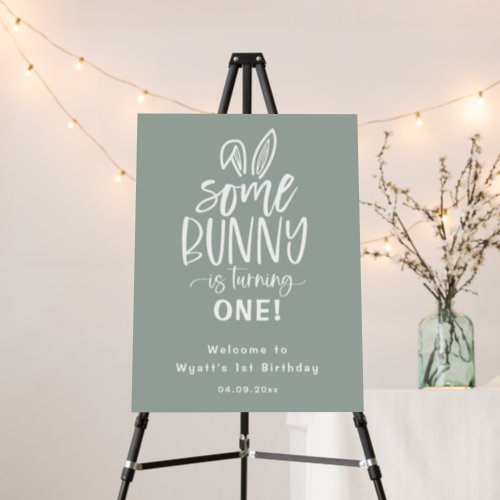 Some Bunny Birthday Party Welcome Foam Board