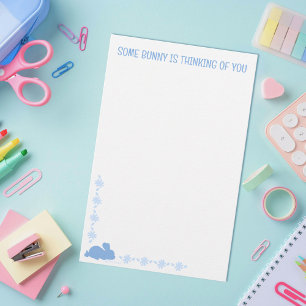 Some Bunny Cute Daisy Personal Custom Spring  Stationery