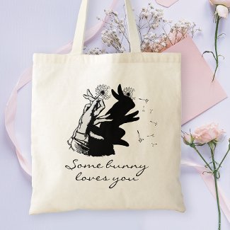 Some Bunny Cute Love Pun And Black Shadow Vintage