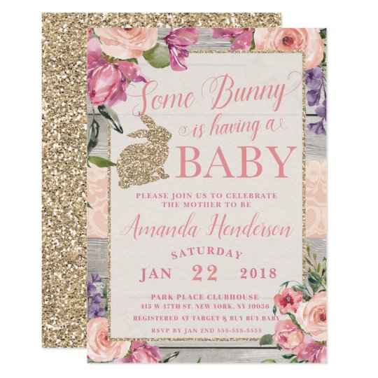 Some Bunny Easter Baby Shower Invitation Zazzle