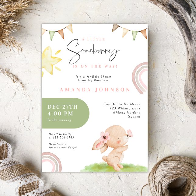 Some Bunny Easter Baby shower Invitation (Creator Uploaded)